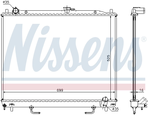 Radiateur, refroidissement du moteur NISSENS 68181A
