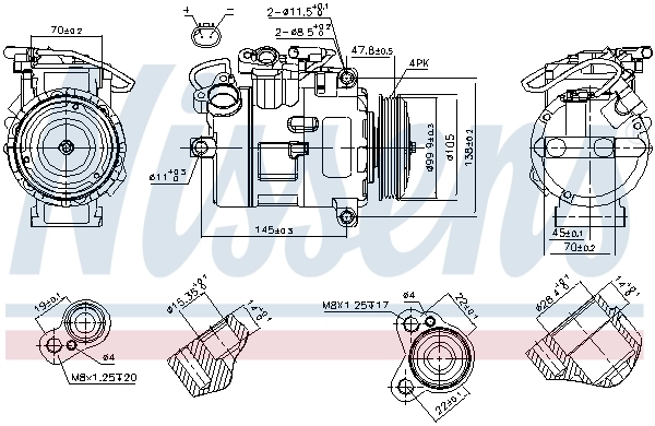 Compresseur, climatisation NISSENS 89116