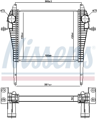 Intercooler, échangeur NISSENS 96184