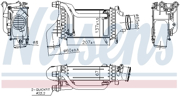 Intercooler, échangeur NISSENS 961454