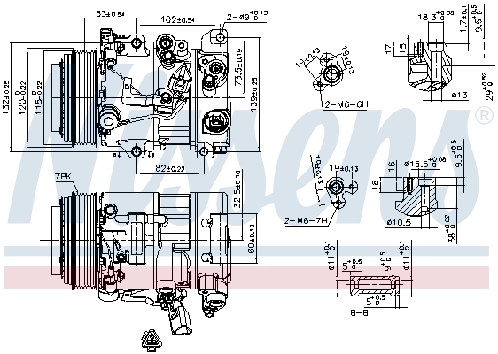 Compresseur, climatisation NISSENS 890156