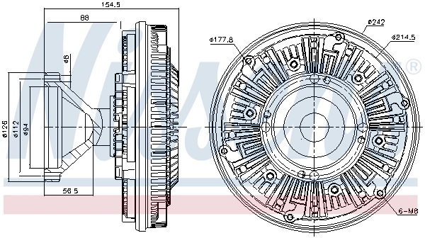 Embrayage, ventilateur de radiateur NISSENS 86101