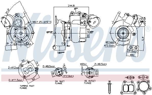Turbocompresseur, suralimentation NISSENS 93601