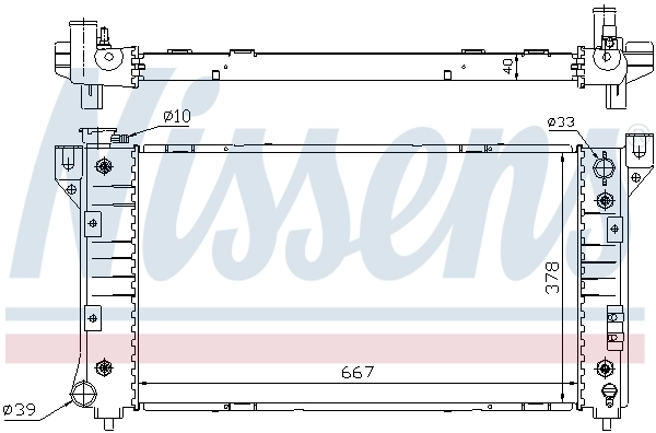 Radiateur, refroidissement du moteur NISSENS 60999A
