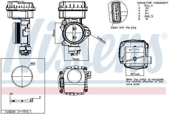 Corps papillon NISSENS 955206