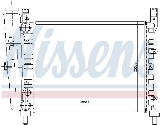 Radiateur, refroidissement du moteur NISSENS 61940