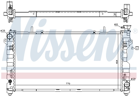 Radiateur, refroidissement du moteur NISSENS 61025