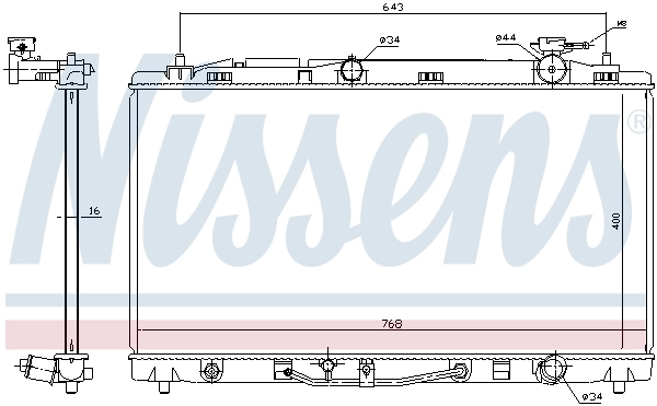 Radiateur, refroidissement du moteur NISSENS 646812