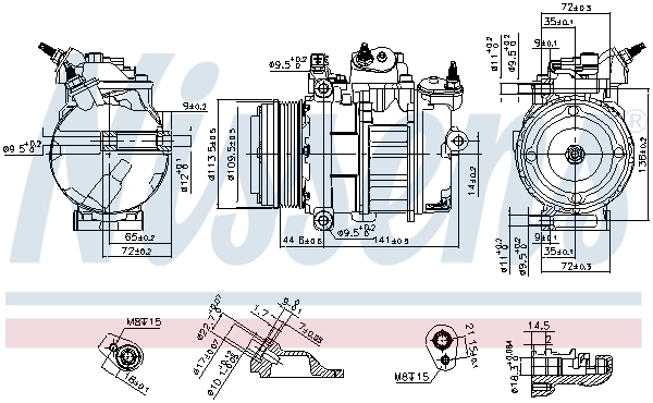 Compresseur, climatisation NISSENS 890419