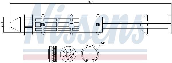 Filtre déshydratant, climatisation NISSENS 95319