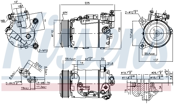 Compresseur, climatisation NISSENS 890098