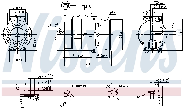 Compresseur, climatisation NISSENS 89030