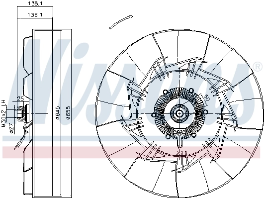 Embrayage, ventilateur de radiateur NISSENS 86252