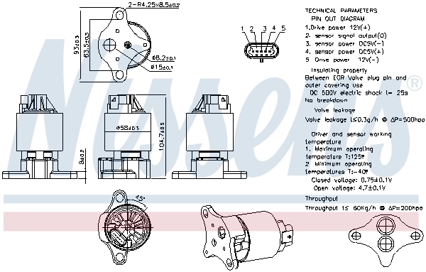 Vanne EGR NISSENS 98187