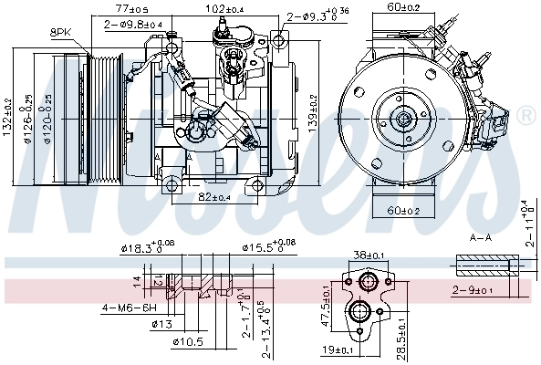 Compresseur, climatisation NISSENS 890153