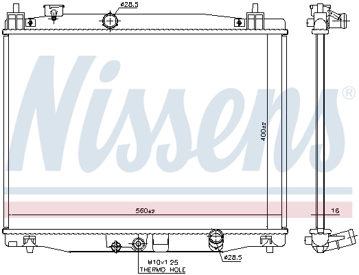 Radiateur, refroidissement du moteur NISSENS 606183