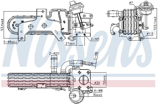 NISSENS 989420 — Радіатор віпрацьованних газів VAG (вир-во Nissens)
