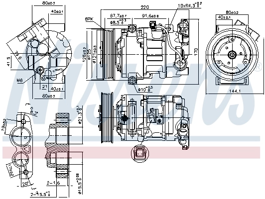 Compresseur, climatisation NISSENS 890044