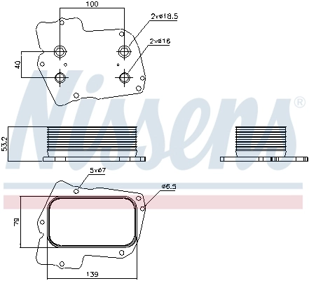 Radiateur d'huile NISSENS 90811