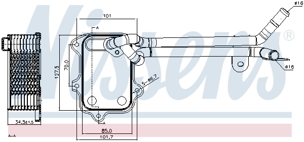 Radiateur d'huile NISSENS 90679