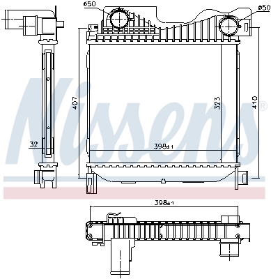 Intercooler, échangeur NISSENS 96273