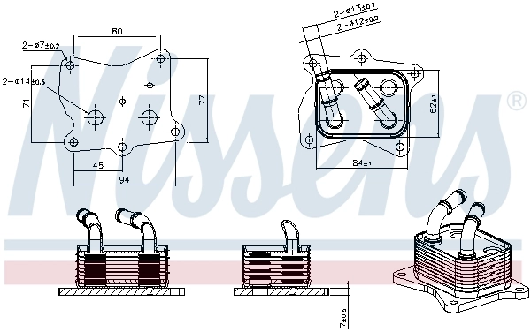 Radiateur d'huile NISSENS 91569