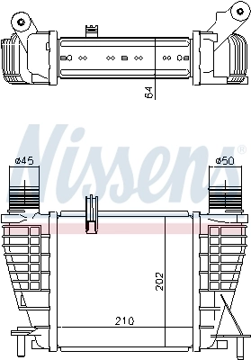 Intercooler, échangeur NISSENS 96396