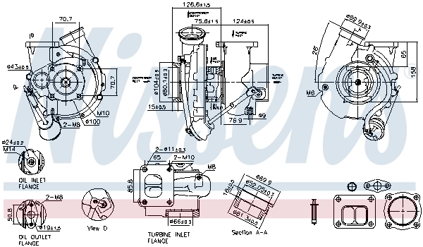 Turbocompresseur, suralimentation NISSENS 93299