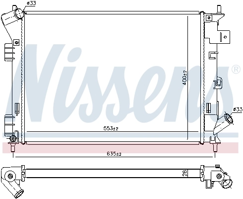 Radiateur, refroidissement du moteur NISSENS 666206
