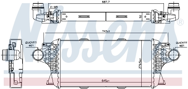 Intercooler, échangeur NISSENS 961458