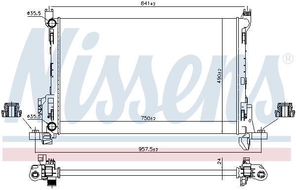 Radiateur, refroidissement du moteur NISSENS 630803