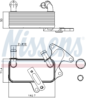 Radiateur d'huile de boîte automatique NISSENS 91129