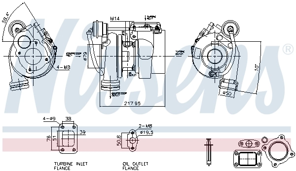 Turbocompresseur, suralimentation NISSENS 93760