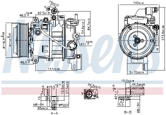 Compresseur, climatisation NISSENS 890880