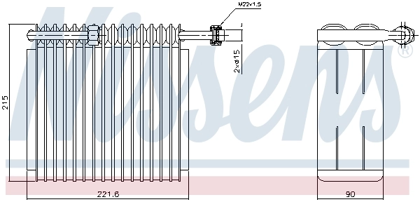Évaporateur climatisation NISSENS 92199