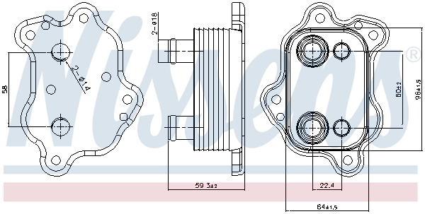Radiateur d'huile NISSENS 91150