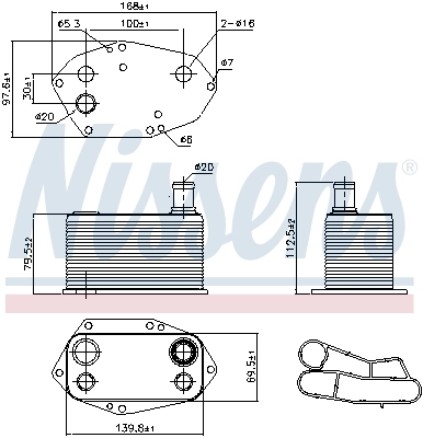 Radiateur d'huile NISSENS 90786