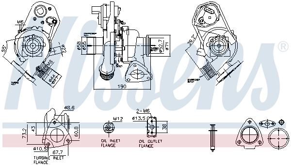 Turbocompresseur, suralimentation NISSENS 93486