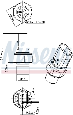 Датчик тиску кондиціонера NISSENS (301101)