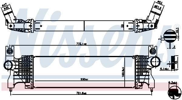 Intercooler, échangeur NISSENS 961556
