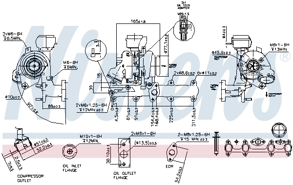 Turbocompresseur, suralimentation NISSENS 93181