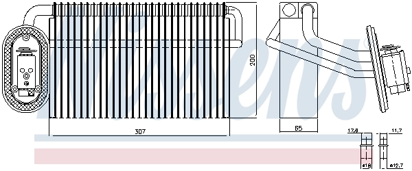 Évaporateur climatisation NISSENS 92322