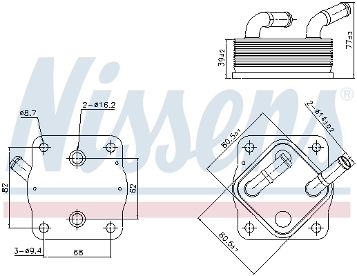 Radiateur d'huile NISSENS 91378