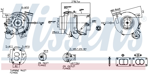 Turbocompresseur, suralimentation NISSENS 93721