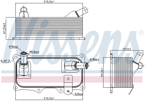 Radiateur d'huile NISSENS 90785