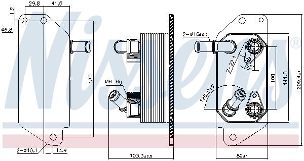 Radiateur d'huile de boîte automatique NISSENS 91115