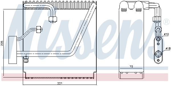 Évaporateur climatisation NISSENS 92204