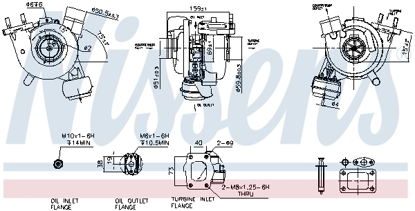 Turbocompresseur, suralimentation NISSENS 93247