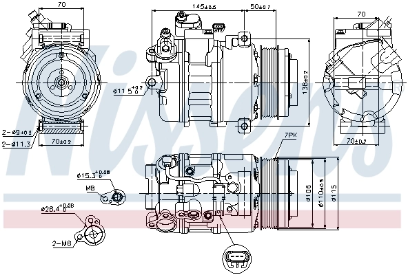 Compresseur, climatisation NISSENS 89574