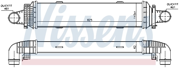 Intercooler, échangeur NISSENS 96534